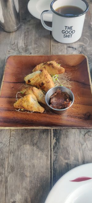 Samosas at Russell's by Eat Healthy Kauai in Wailua