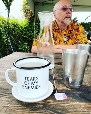 Hot tea in the best cup ever ! at Russell's by Eat Healthy Kauai in Wailua