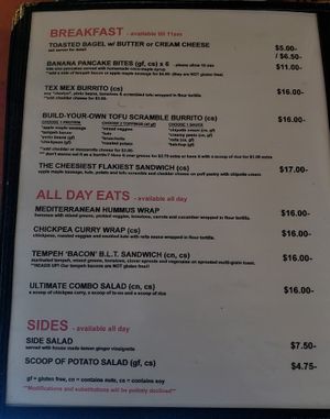 Partial menu sorry I didn't get the rest at Russell's by Eat Healthy Kauai in Wailua
