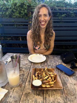Furikake Fries with a side of Dill Ranch  at Russell's by Eat Healthy Kauai in Wailua