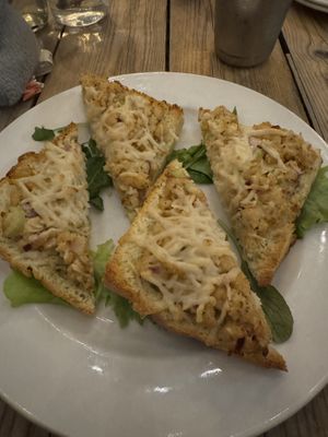 Open faced tu-no sandwich - this was so so good, amazing flavor and incredible focaccia   at Russell's by Eat Healthy Kauai in Wailua