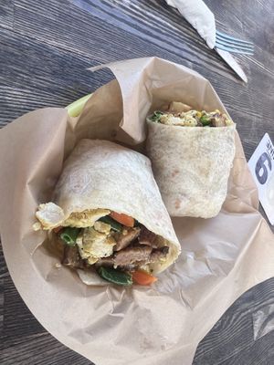Breakfast burrito   at Russell's by Eat Healthy Kauai in Wailua