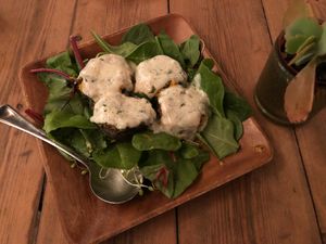 Stuffed mushrooms  at Russell's by Eat Healthy Kauai in Wailua