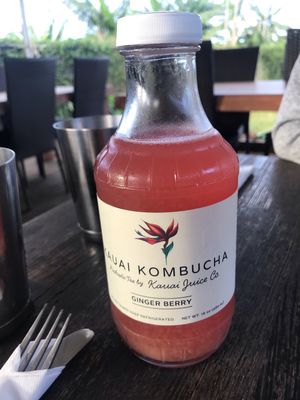 Local Kauai Kombucha. Many different flavors available! at Russell's by Eat Healthy Kauai in Wailua