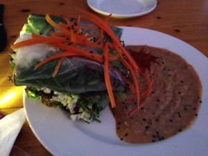 Vietnamese Summer Rolls w/Peanut Sauce at Russell's by Eat Healthy Kauai in Wailua