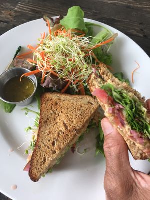 Hummus sandwich  at Russell's by Eat Healthy Kauai in Wailua