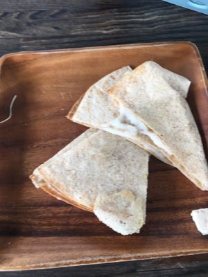 Keiki quesadilla  at Russell's by Eat Healthy Kauai in Wailua