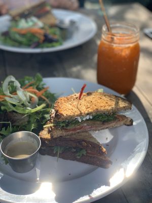 BLT & Thai iced tea at Russell's by Eat Healthy Kauai in Wailua