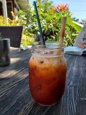 Thai Iced Tea (was yum!) at Russell's by Eat Healthy Kauai in Wailua