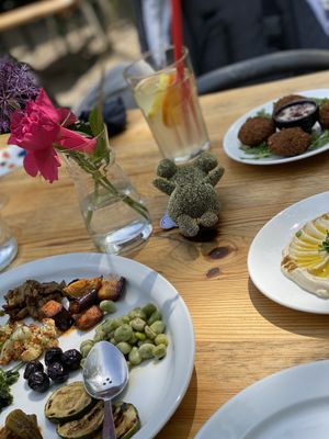 Mezze Misti, hummus en falafel at Marres Kitchen in Maastricht