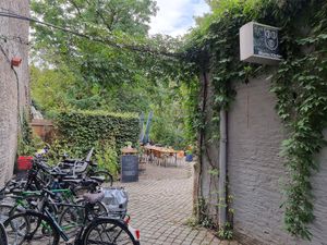 Terrace at the back at Marres Kitchen in Maastricht
