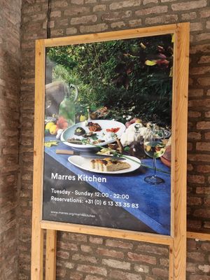 Poster of restaurant at Marres Kitchen in Maastricht