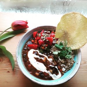 Black Bean Chilli at Mountain Road in Galway