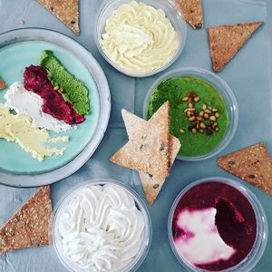 Try our delicious creamy and picante Almond Cheeze, made in house! at Mountain Road in Galway