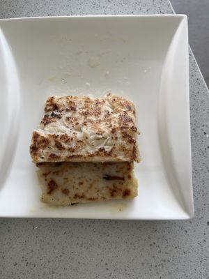 Radish cake   at King's Cafe in Toronto