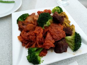 Seitan platter at King's Cafe in Toronto