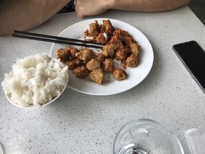 Fried but no sauce  at King's Cafe in Toronto