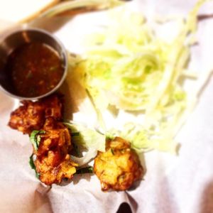 Onion bhaji  at My Delhi Indian Street Food in Newcastle Upon Tyne