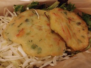 Veggie Pancakes at Namu in Durham