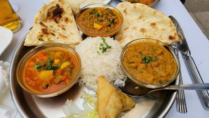 Veg thali at Noori's in Nice