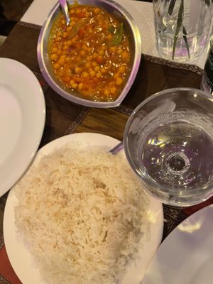 chickpeas with rice  at Noori's in Nice