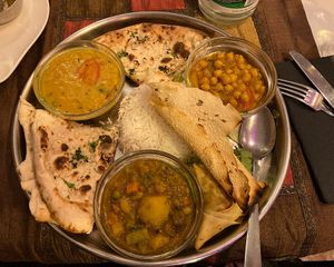 Vegan plate  at Noori's in Nice