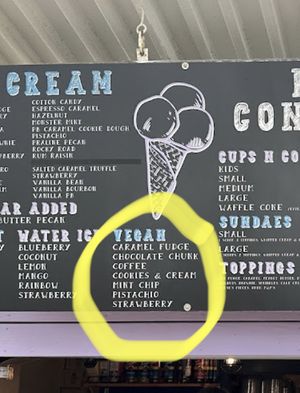 Menu  at Eddie Confetti's Ice Cream in Asbury Park