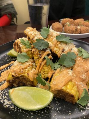 Elote loco  at Moonrise Comida Vegana in Guatemala City