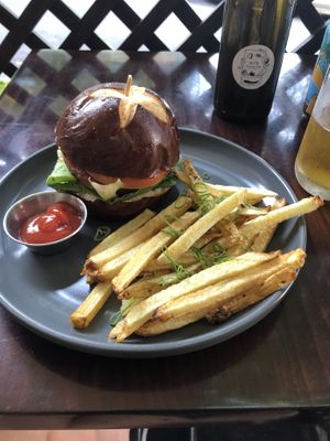 Beyond burger   at Moonrise Comida Vegana in Guatemala City