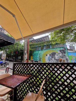 View from outside at Moonrise Comida Vegana in Guatemala City