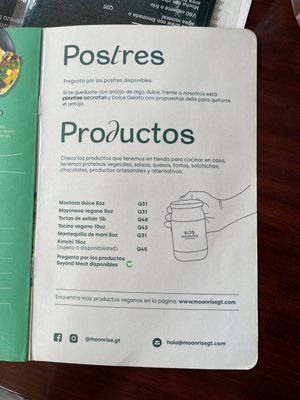   at Moonrise Comida Vegana in Guatemala City