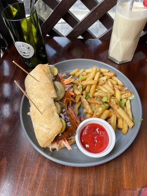 Seitan sandwich...  at Moonrise Comida Vegana in Guatemala City