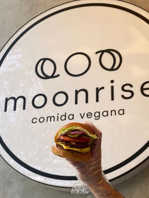 Try a vegan burger today! at Moonrise Comida Vegana in Guatemala City