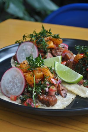 Taco Tuesday every week. at Moonrise Comida Vegana in Guatemala City