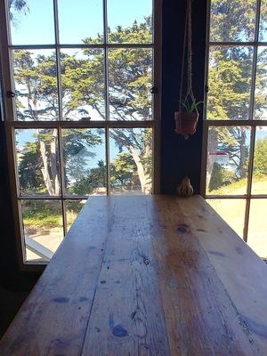 Outside view from one of the tables at Cafe Franco in San Francisco