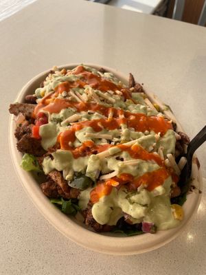 Make your own bowl, heaping with toppings.  at The Mexican Camel in Orlando