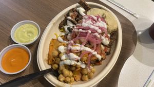 Vegan shawarma bowl at The Mexican Camel in Orlando