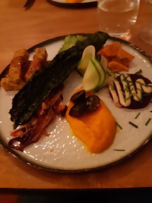 Polentafrietjes met groenten at De Levensboom in Hasselt