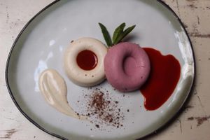 vegan cheesecake  at De Levensboom in Hasselt