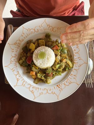 Green curry  at BeingSattvaa in Ubud