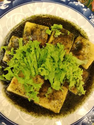 Xiang cun sauce fried tofu at Coco Veggie Nonya Cuisine 椰素林 in Central Singapore