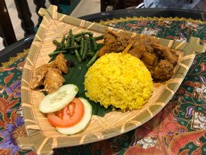 Monkeyhead mushroom rendang rice set at Coco Veggie Nonya Cuisine 椰素林 in Central Singapore