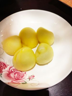 Durian Mochi at Coco Veggie Nonya Cuisine 椰素林 in Central Singapore