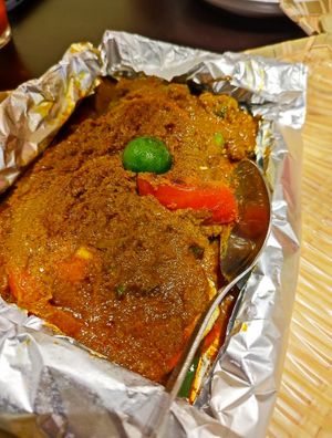  Baked Nyonya Veggies Fish.  at Coco Veggie Nonya Cuisine 椰素林 in Central Singapore