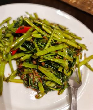 Sambal Chilli Kangkong  ~ 24/4/22 at Coco Veggie Nonya Cuisine 椰素林 in Central Singapore