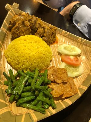 Rendang .   The long beans are delicious.  I could eat them with rice as a main.  at Coco Veggie Nonya Cuisine 椰素林 in Central Singapore