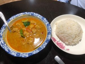 Capital curry and plain rice  at Coco Veggie Nonya Cuisine 椰素林 in Central Singapore