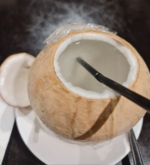 Refreshing Coconut drink ~ 05/01/23 at Coco Veggie Nonya Cuisine 椰素林 in Central Singapore