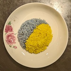 Vegan Yuan Yang Rice at Coco Veggie Nonya Cuisine 椰素林 in Central Singapore