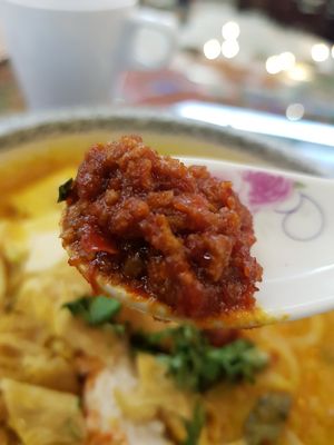 Very good chilli paste at Coco Veggie Nonya Cuisine 椰素林 in Central Singapore